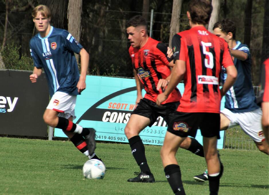 Shoalhaven United's Lewis Archibald in action against North Sydney last round. Photo: Rach Hall