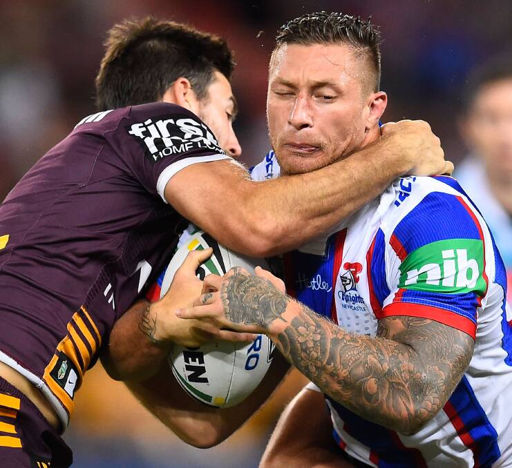 ON THE MOVE: Newcastle Knights' co-captain Tariq Sims is set to join the Dragons on a three-year deal.