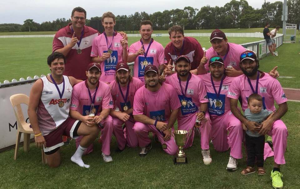 The Wollongong Cricket Club after winning Sunday's final.