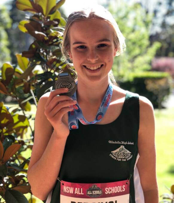 Off to nationals: Ulladulla sprinter Lauren Percival won silver in the 14 years 200m at the NSW All Schools Championships with a personal best time of 25.31 seconds.