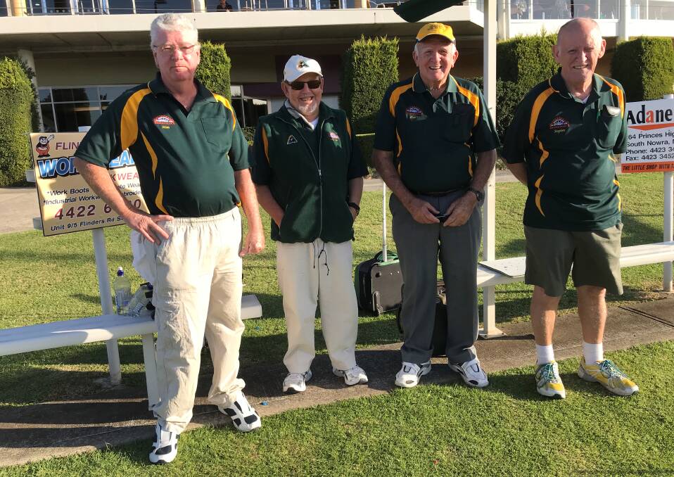 Social Bowlers (from left) Paul Takac, Harry Pearce, Don Salway and Steve Hollington.