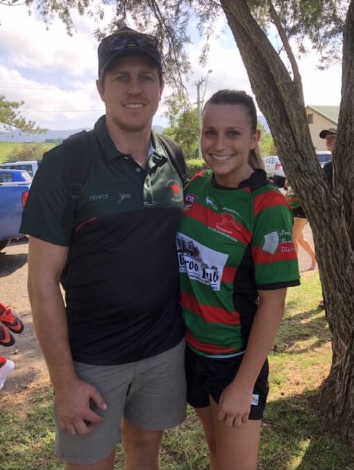 Joey Rose and Chelsea Tout in their Superoos gear. Photo: SUPPLIED