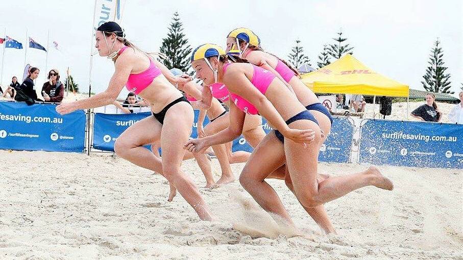 Mollymook's Payton Williams hits the front during a beach flags event last season. Photo: Ken Banks