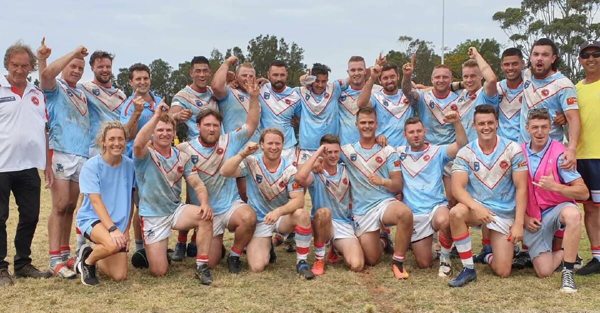 The Milton-Ulladulla Bulldogs reserve grade side after their win against the Gerringong Lions on Saturday. Photo: Supplied