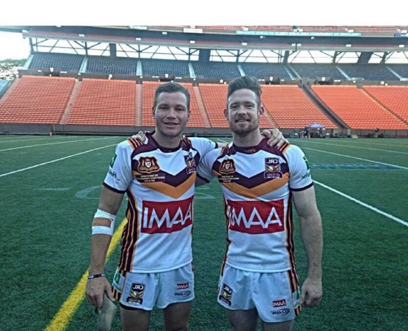 Eamon Hillen and Sam Clune during the 2014 NSW Country tour of Hawaii. Photo: Supplied