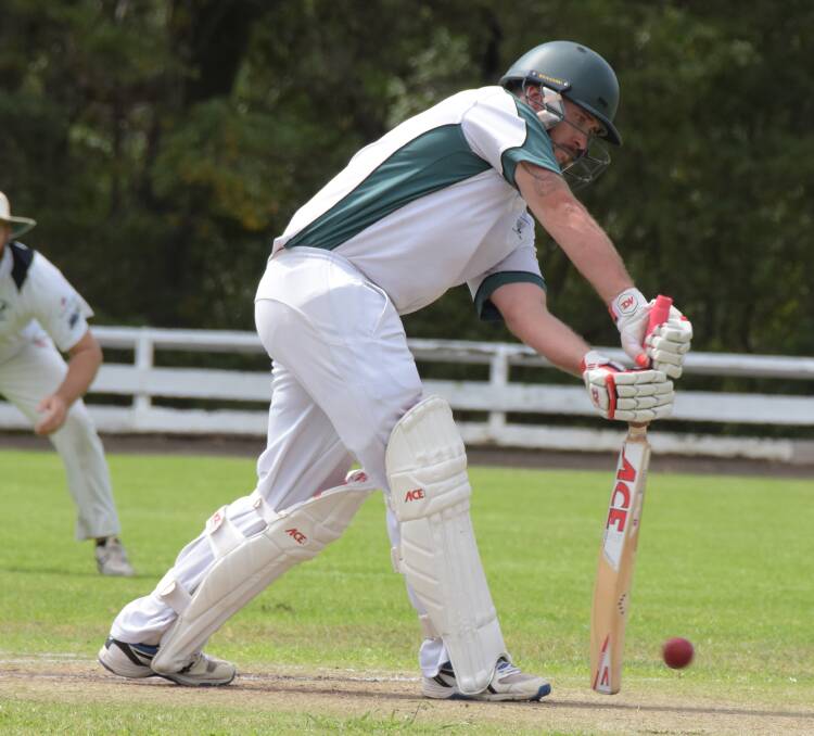 MATCH WINNER: Nowra's Jason Bell contributed with both bat and ball in his side's outright win against Berry-Shoalhaven Heads. Photo: DAMIAN McGILL