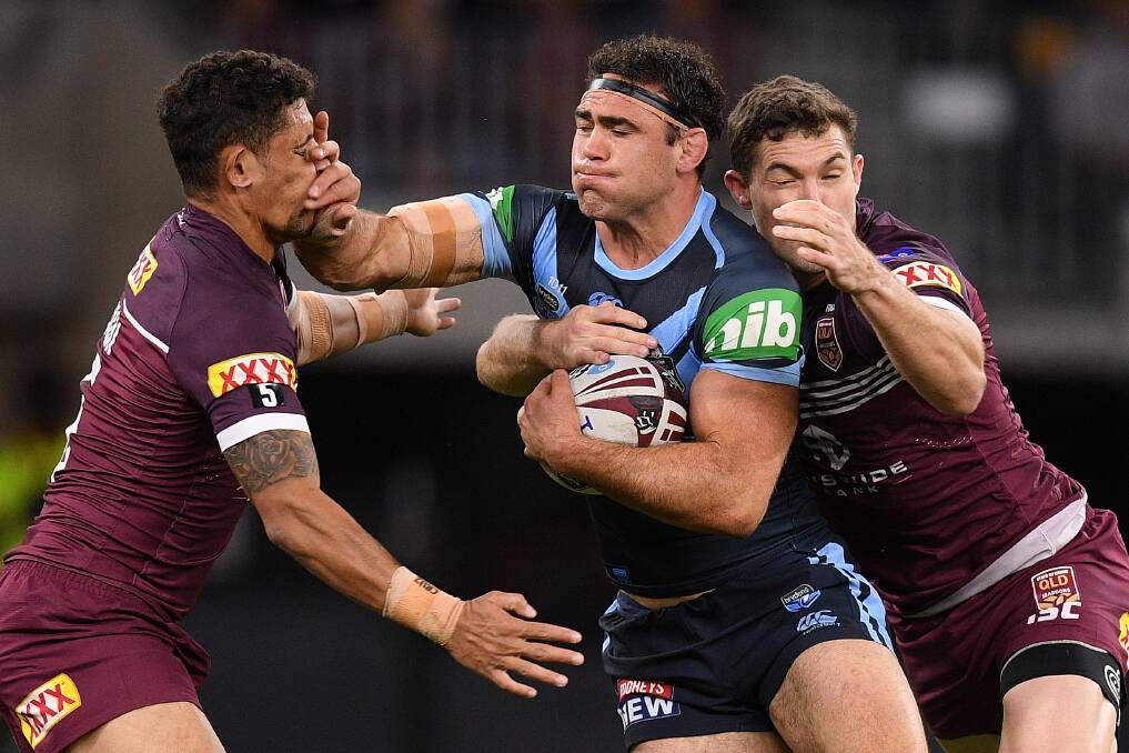 NSW's Dale Finucane during game two of the State of Origin on Sunday. Photo: Dan Himbrechts