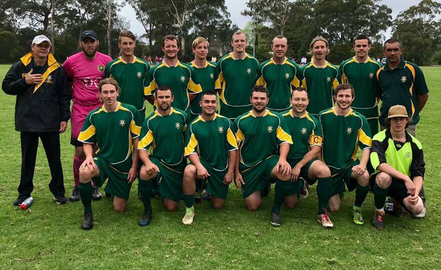 WINNERS ARE GRINNERS: Nathan Aldridge and his Shoalhaven men's team which won the Southern NSW Branch Championship. Photo: HALEY ALDRIDGE