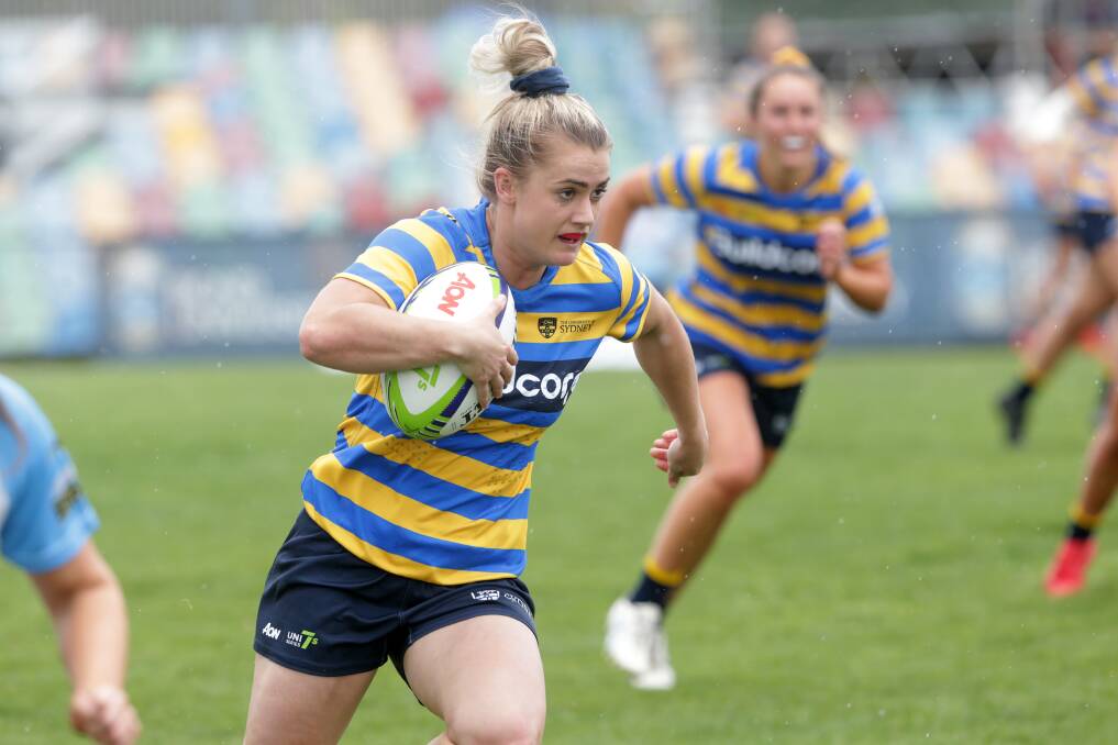 Olivia Patterson in action of Sydney University. Photo: Rugby Australia/Sportography