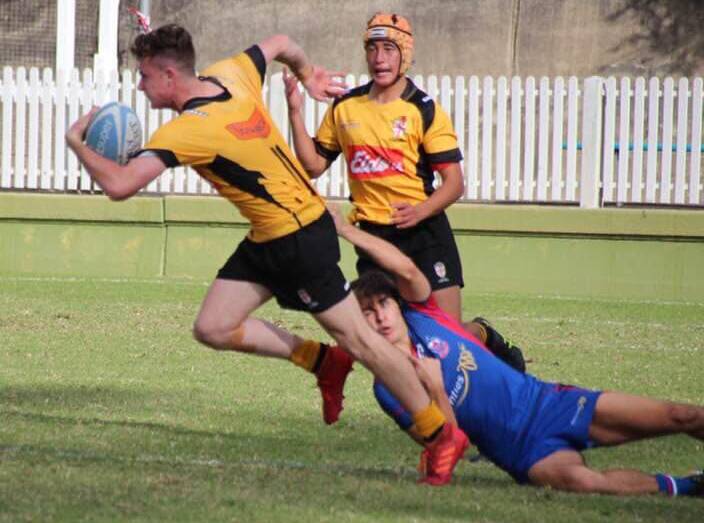 Blake Gurney in action for NSW Country against the Marlins. Photo: NSW Country Junior Rugby Union
