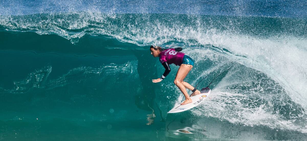 Gerroa's Sally Fitzgibbons competes at a previous Oi Rio Pro in Brazil. Photo: WSL/Diaz