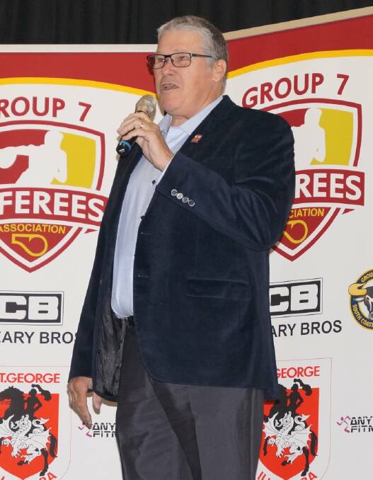 Peter Mehl at the 2019 Group Seven Referees Association presentation. Photo: GREG PFEIFFER