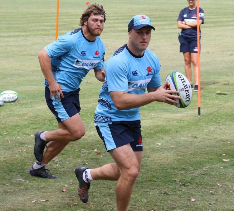 Will Miller trains with the NSW Waratahs during the pre-season. Photo: NSW RUGBY