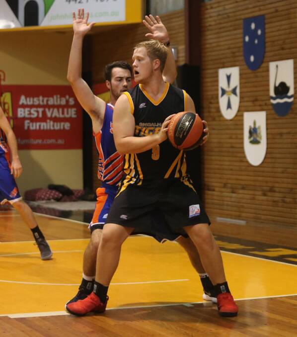 POST UP: Shoalhaven Tigers' Lachlan Crowe. Photo: ROB CRAWFORD