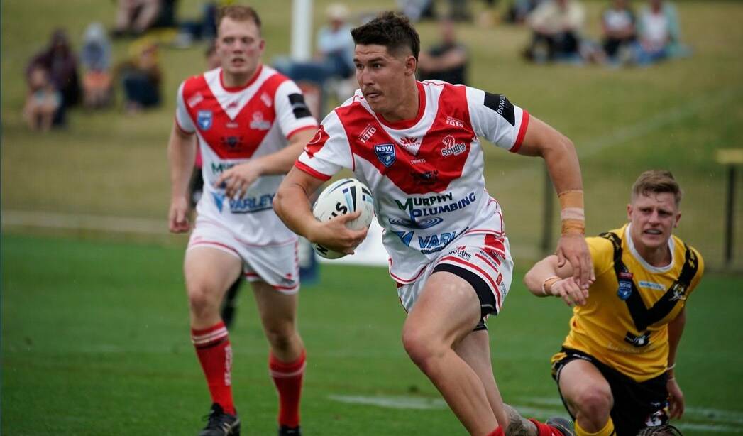 Dylan Lucas goes on the charge for South Newcastle in 2020. Photo: Supplied
