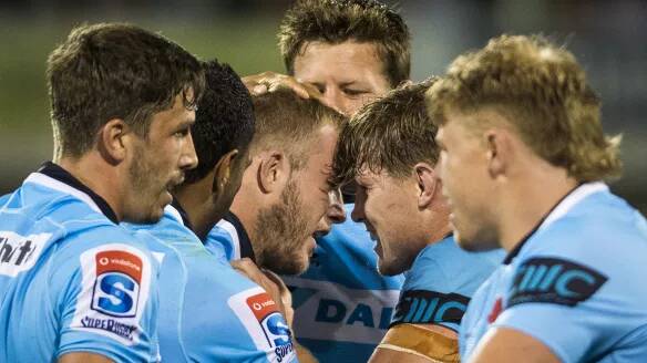 Will Miller (third from left) and his Waratahs team mates. Photo: NSW RUGBY