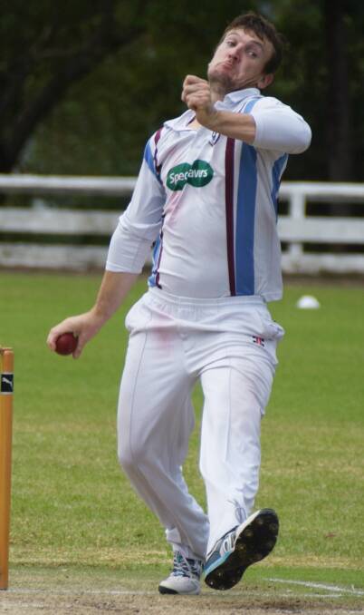 ON FIRE: North Nowra-Cambewarra's Justin Weller added seven wickets to his personal tally this round, taking him to 30 on the season. Photo: DAMIAN McGILL