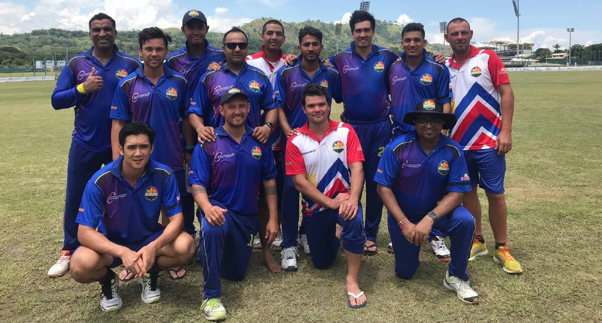 Jonathan Hill (front row, second from left) and his Philippines cricket team
