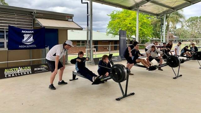 Nowra High School students are ready to row on Friday. Photo: Supplied