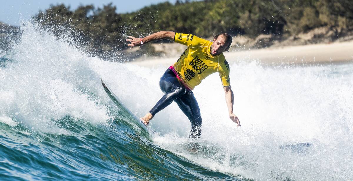Culburra Beach's Owen Wright is out on contention at the Gold Coast Pro. Photo: WSL/Dunbar