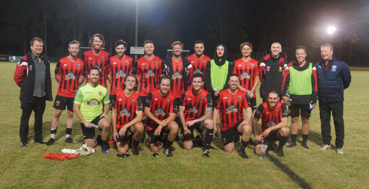 The Shoalhaven United squad prior to Tuesday night's fixture. Photo: Rach Hall