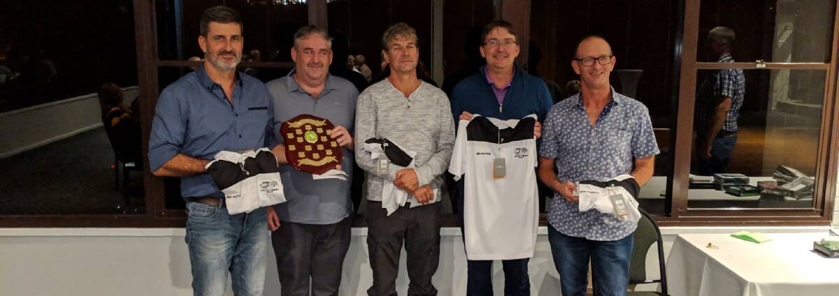 Nowra Golf Club: Golf Exchange Twilight Comp winners were Big Putts. Shane Hahesy, Gary Roche (sponsor), Murray Smith, Clive Timmins and Leigh Quinn.