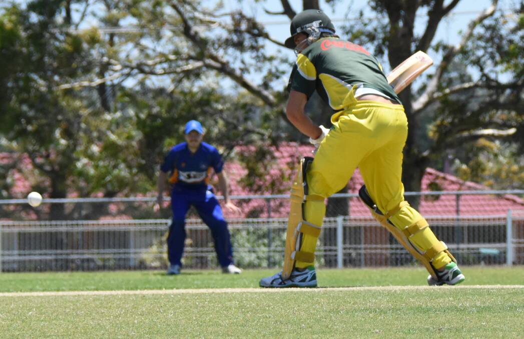 ON FIRE: Shoalhaven Ex-Servicemens' Chris Bramley smashed 71 against Ulladulla United at Hayden Drexel Oval on Saturday. Photo: DAMIAN McGILL