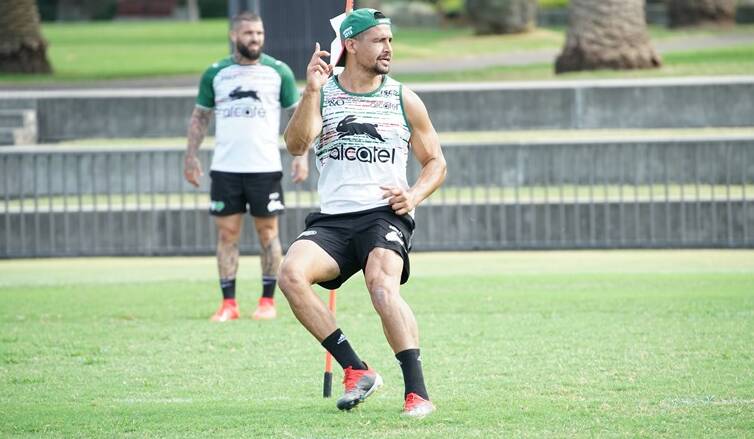Cody Walker trains with South Sydney during the pre-season. Photo: RABBITOHS MEDIA