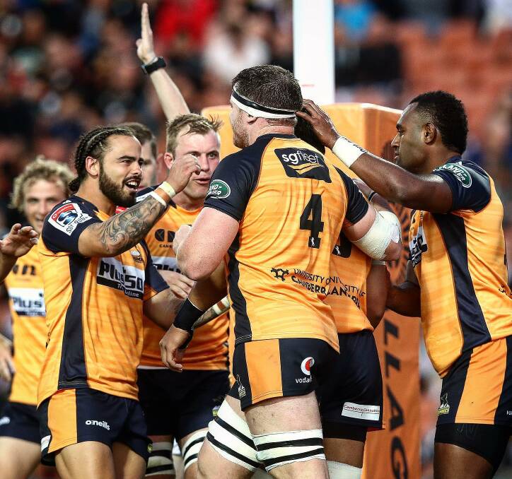 Berry's Will Miller (second from left) and his ACT side will return to the field next month. Photo: Brumbies Rugby