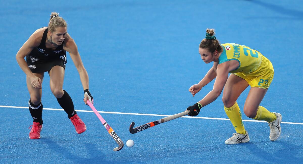 Mollymook's Kalindi Commerford and her Hockeyroos will play the Black Sticks later this month. Photo: Christopher Lee