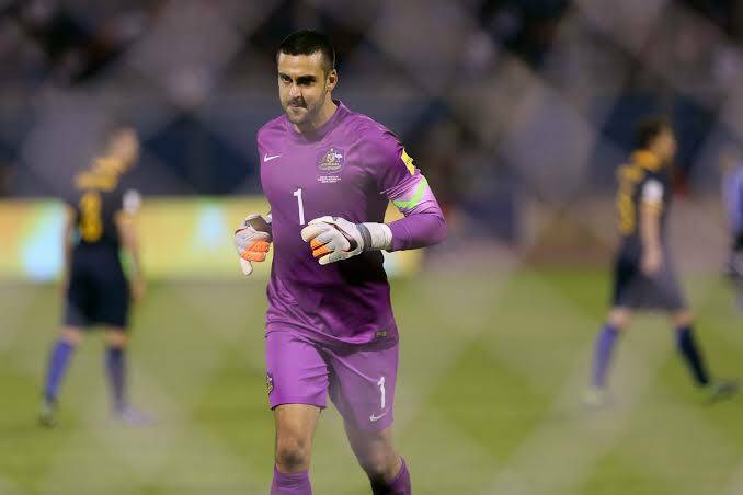 Adam Federici during one of his 16 caps for the Socceroos. Photo: FFA