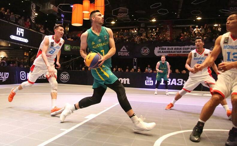 Darcy Harding in action for the Australian 3x3 team in 2018. Photo: FIBA