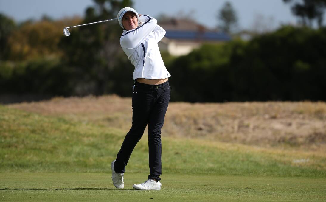 Milton's Kelsey Bennett in action for the NSW women's team earlier in the year. Photo: DAVID TEASE | GOLF NSW