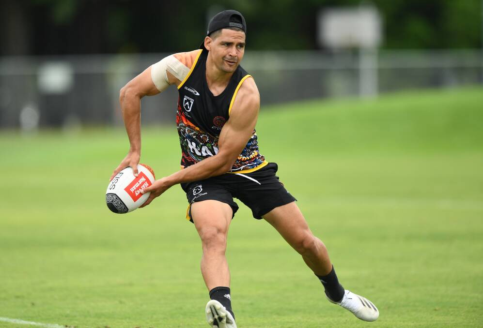 Nowra-born Cody Walker trains with the Indigenous All Stars. Photo: NRL Imagery/Scott Davis