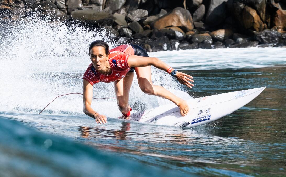 Gerroa's Sally Fitzgibbons competes at the Maui Pro. Photo: WSL