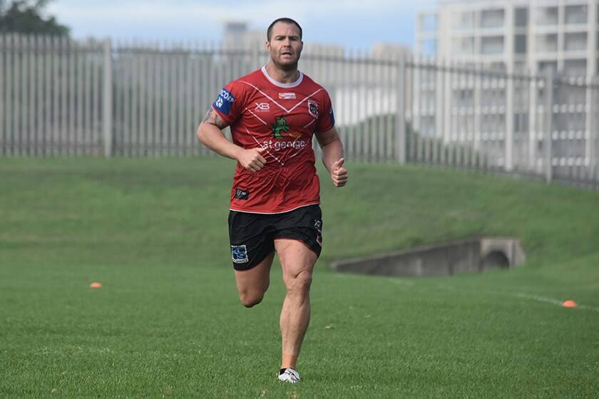 Shellharbour's Trent Merrin will play his first game in the Red V since 2015 on Sunday. Photo: DRAGONS MEDIA