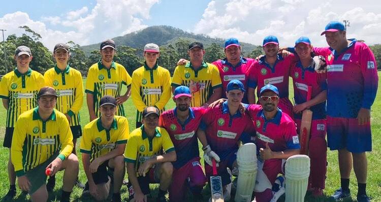 The Silly Sloggers and Hi-Flyers after Sunday's semi-final. Photo: Supplied
