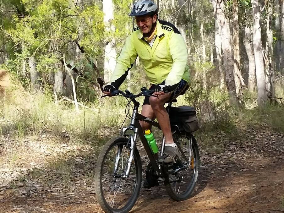 Peter Steele goes off road during a recent Wednesday Mundamia ride.