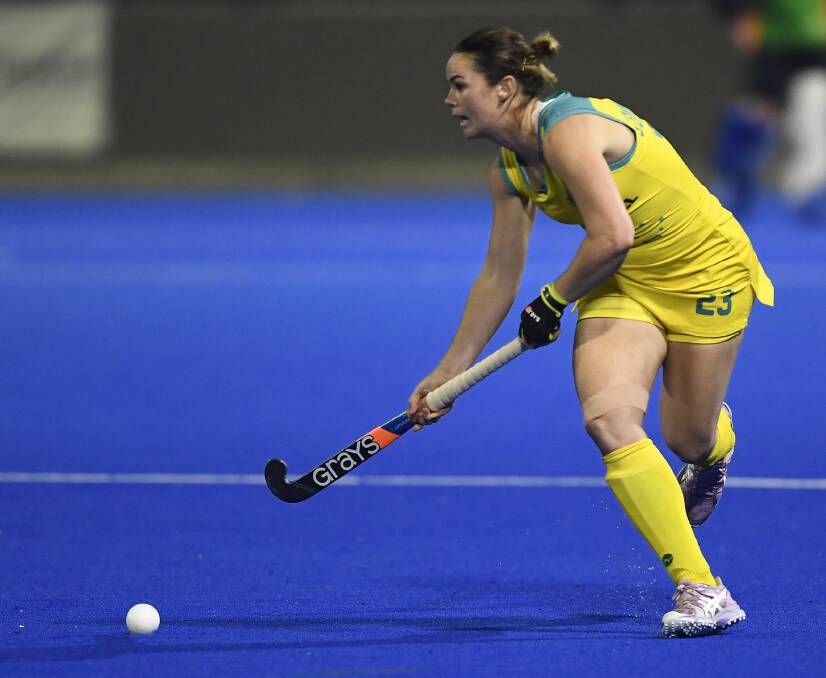 Mollymook's Kalindi Commerford in action for the Hockeyroos. Photo: HOCKEY AUSTRALIA