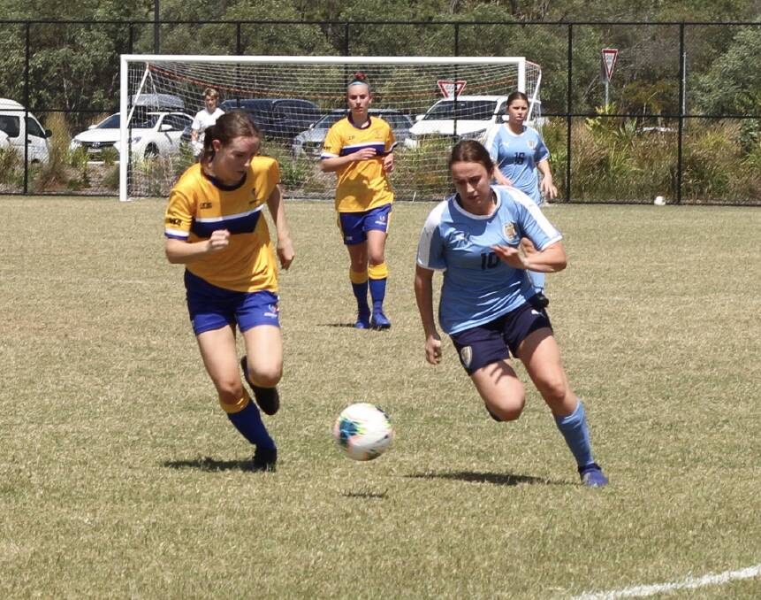 NSW's Bronte Trew goes on the attack against ACT. Photo: JASON TREW