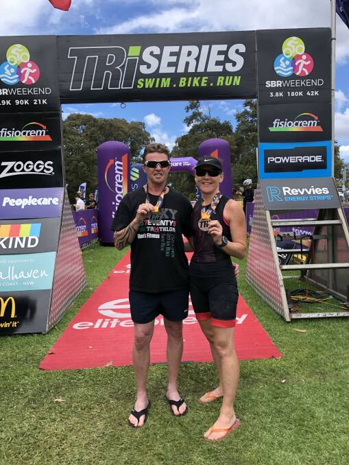 Jervis Bay Triathlon Club's Darryl Callaghan and Sile Crowe. Photo: Supplied