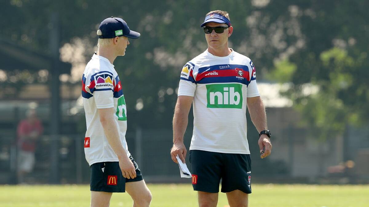 Newcastle coach Adam O'Brien has helped his side to fourth position on the ladder. Photo: Knights Media