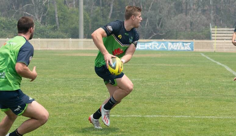 Milton-Ulladulla's Jack Murchie trains with Canberra earlier in the season. Photo: Raiders Media