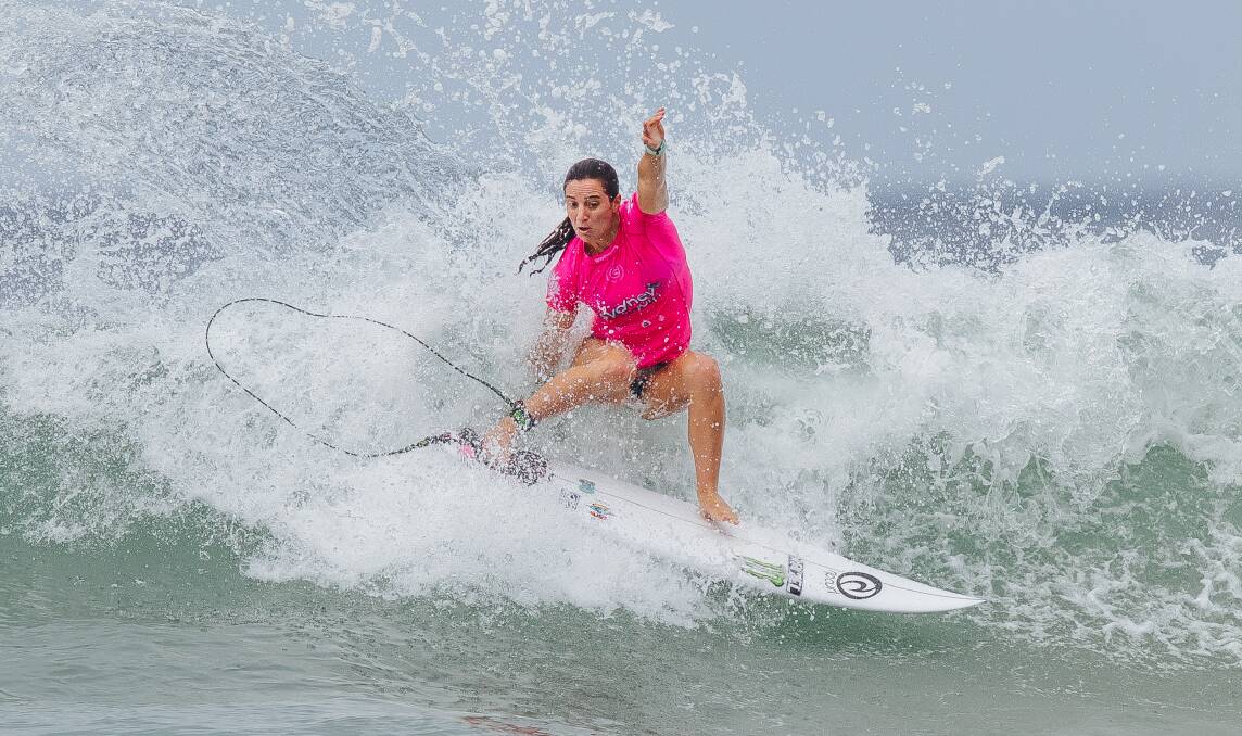 Culburra Beach's Tyler Wright competes at the Sydney Surf Pro on Sunday. Photo: WSL/DUNBAR