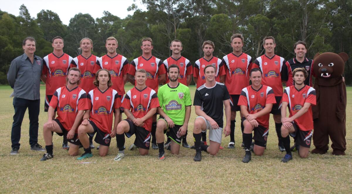 STRONGER AS ONE: The Shoalhaven United team before their FFA Cup clash with Yerrinbool Bargo at Ison Park on Wednesday. Photo: COURTNEY WARD