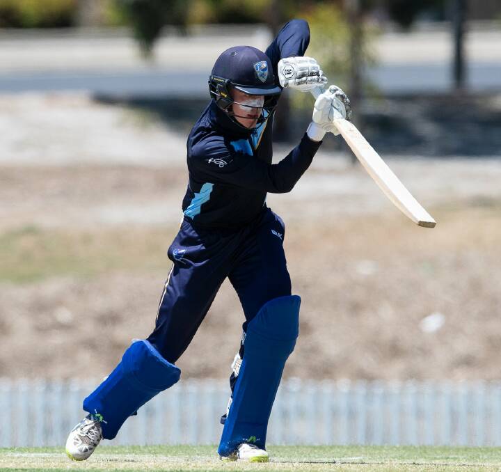 Kaleb Phillips in action for ACT/NSW Country. Photo: CRICKET AUSTRALIA