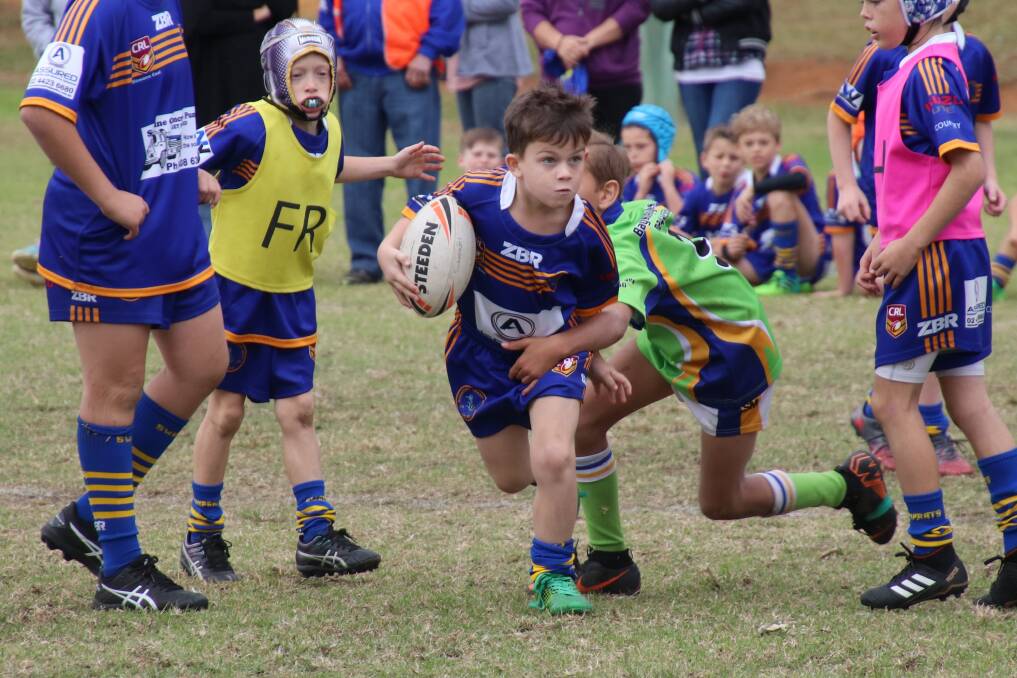 TOO FAST: Bomaderry under-9s player Ryan Horne shows his determination during the weekend's round of games.