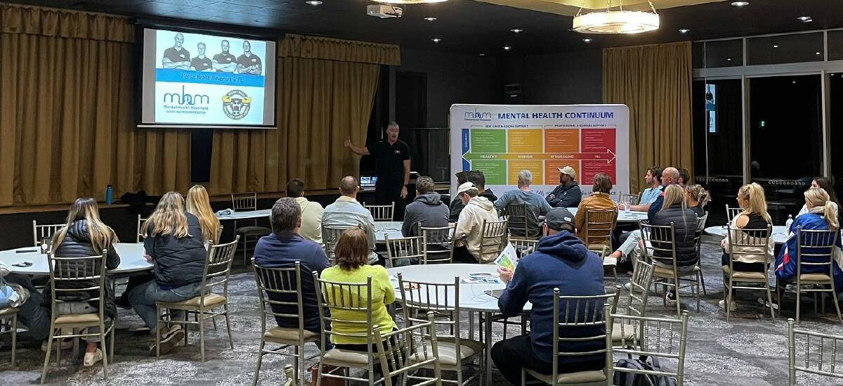 Chris Houston delivering a seminar to Group Seven clubs at the Kiama Leagues Club. Photo: Supplied