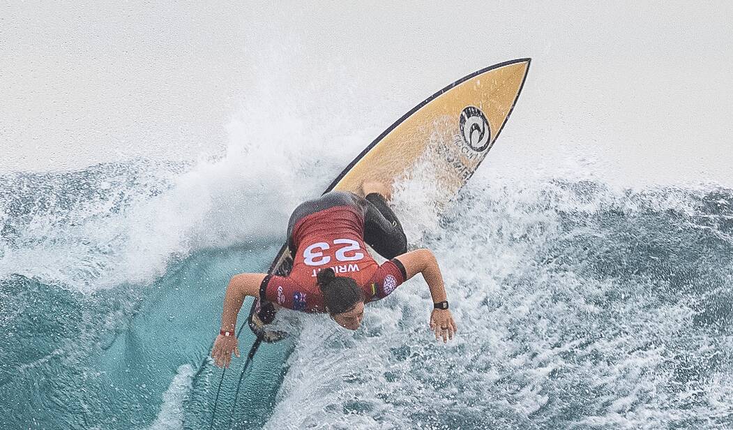 Culburra Beach's Tyler Wright competes at the 2021 Rottnest Search. Photo: WSL/Dunbar