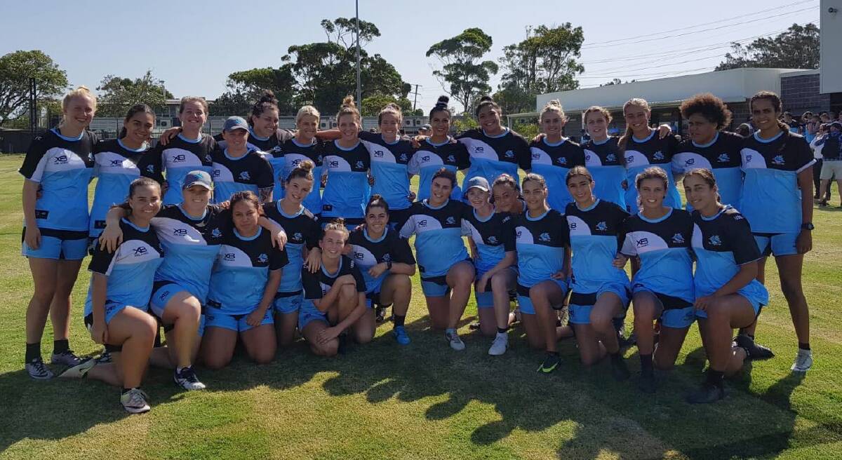 The Cronulla-Sutherland Sharks women's rugby league team. Photo: Steve Monty